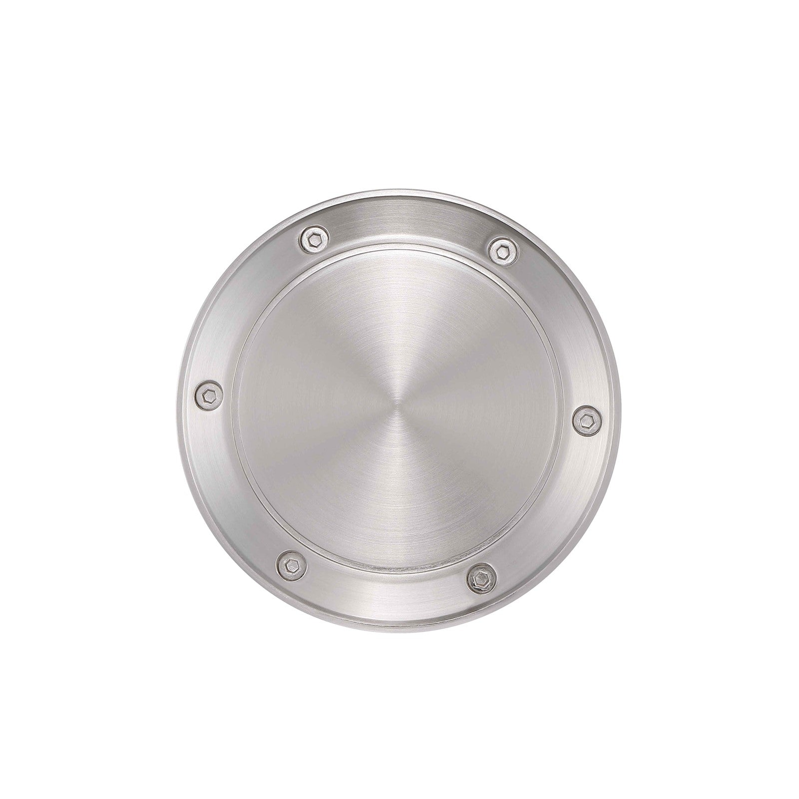 Fanimation Spitfire Decorative Cap | Brushed Nickel Metal | Damp-Rated Ceiling Fan Accessory | Covered Patio & Bathroom | 5.13 x 5.13 x 0.39 in | Model CAP6721BN