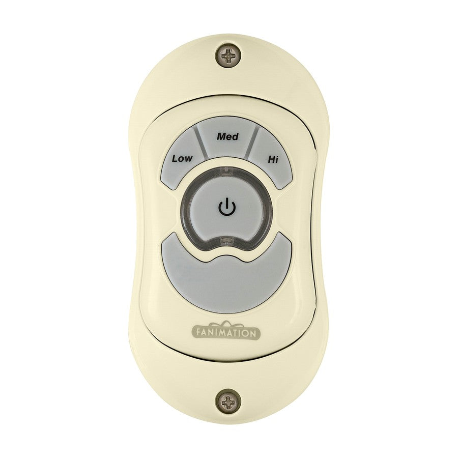 Fanimation CH1LA 3in Ceiling Fan Control | Light Almond Finish | Wall or Remote Control for Fan Speed | 6 x 8 x 4 in | Model CH1LA