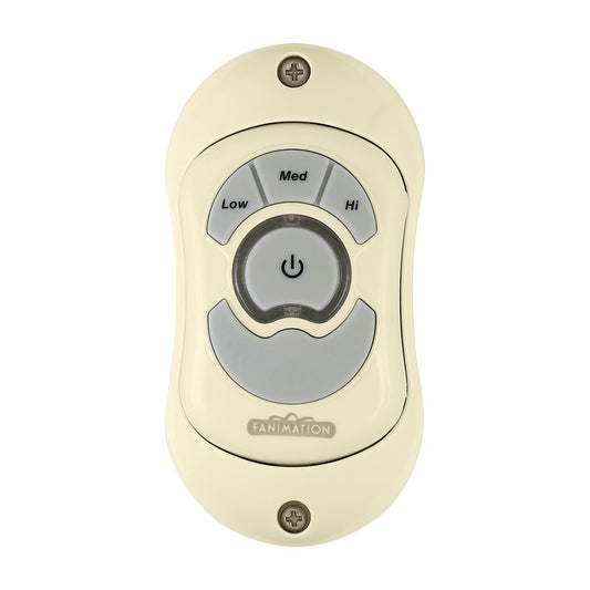 Fanimation CH1LA 3in Ceiling Fan Control | Light Almond Finish | Wall or Remote Control for Fan Speed | 6 x 8 x 4 in | Model CH1LA