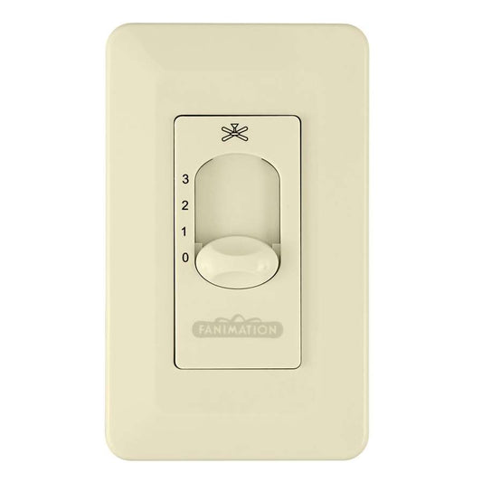 Fanimation CW1LA Wall Control | Light Almond Finish | 3-Speed Non-Reversing | 2.76 x 0.35 x 4.72 in | Model CW1LA
