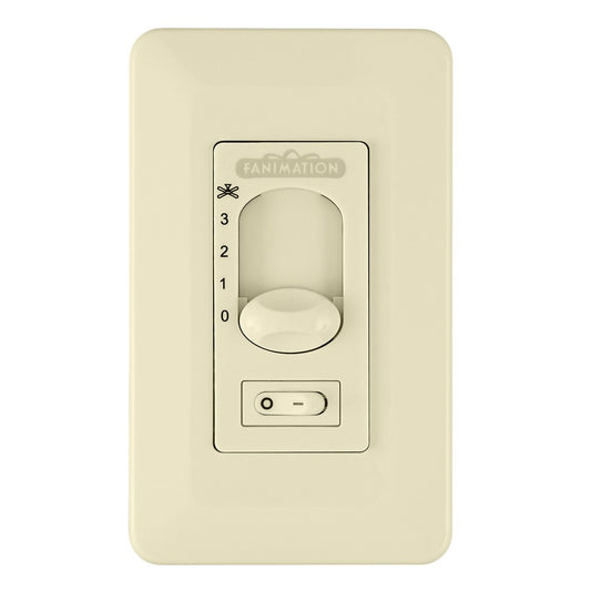 Fanimation CW1SWLA Wall Switch Control | Light Almond Finish | 3-Speed Non-Reversing | 2.76 x 0.35 x 4.72 in | Model CW1SWLA