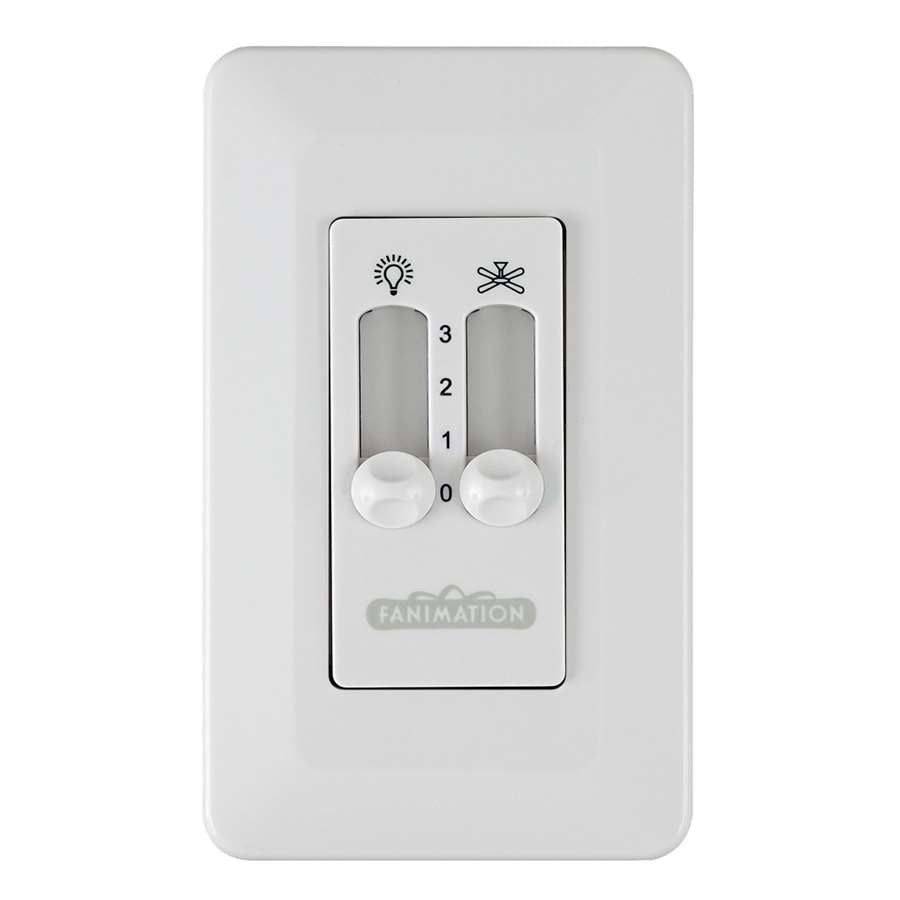 Fanimation CW2WH White Ceiling Fan Wall Control | Standard On/Off Switch | Living Room & Bedroom Fan Accessory | 4.72in H | Model CW2WH
