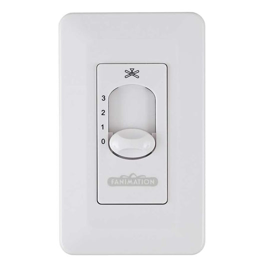 Fanimation CW5WH White Fan Wall Control | Ceiling Fan Accessory | Bedroom & Living Room | 0.35 x 2.76 x 4.72 in | Model CW5WH