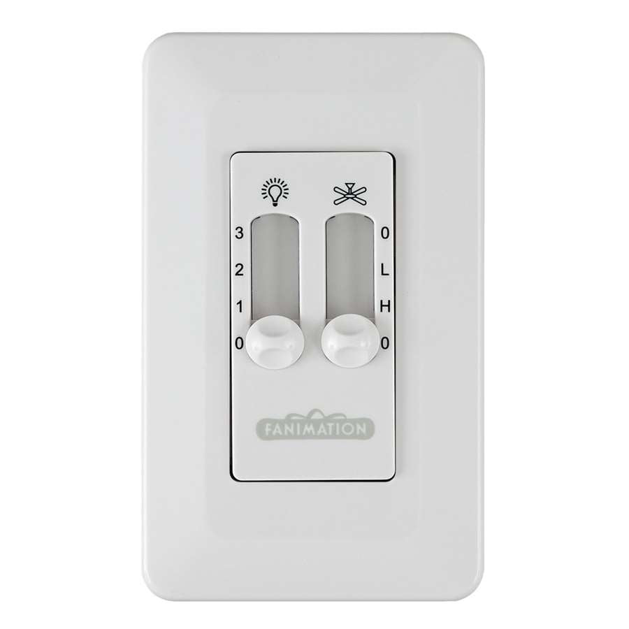 Fanimation CW6WH White Fan Wall Control | Ceiling Fan Accessory | Bedroom & Living Room | 0.35 x 2.76 x 4.72 in | Model CW6WH