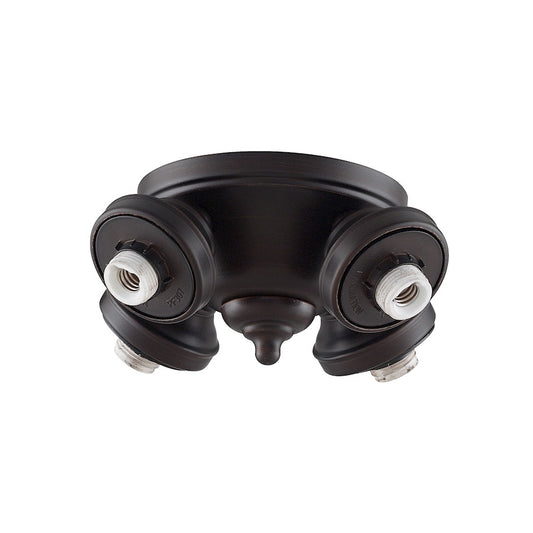 Fanimation my 4-Light Fitter | Dark Bronze Finish | Ceiling Fan Light Kit Accessory | 9.25 x 9.25 x 5.12 in | Model F4DZ