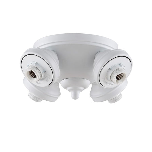 Fanimation my 4-Light Fitter | Matte White Finish | Ceiling Fan Light Kit Accessory | 9.25 x 9.25 x 5.12 in | Model F4MW