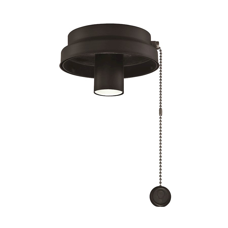 Fanimation Fitters 5in Low Profile Light Kit | Black Metal Ceiling Fan Light | Bedroom & Living Room | 5 x 5 x 3 in | Model F6BL