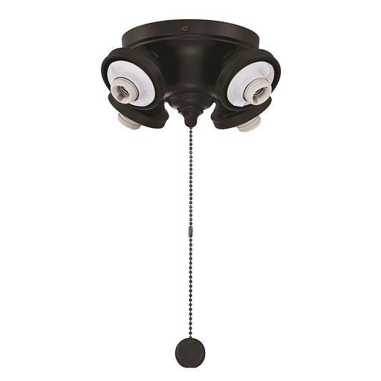 Fanimation Fitters 8in 4-Light Fitter | Black Metal | Ceiling Fan Light | 8 x 8 x 4 in | Model F8BL