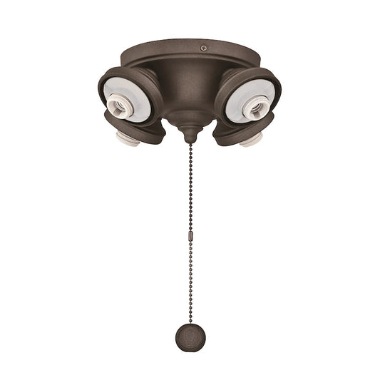 Fanimation Fitters 8in 4-Light Ceiling Fan Light Kit | Matte Greige | Bedroom & Living Room | 8 x 8 x 4 in | Model F8GR