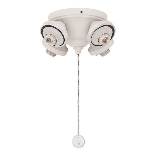 Fanimation Fitters 8in 4-Light Ceiling Fan Light Kit | Matte White | Bedroom & Living Room | 8 x 8 x 4 in | Model F8MW