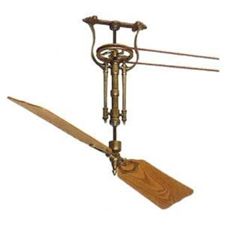 Fanimation Brewmaster Long-Neck 56in 2-Blade Ceiling Fan | Vintage Antique Brass | Dry Location Indoor Living Room & Tavern | Model FP20AB