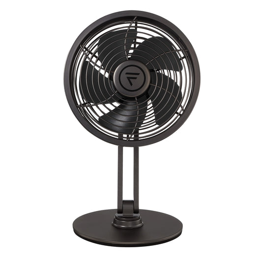 Fanimation Flex 5in Portable Desk Fan | Gun Metal Metal Frame | Bedroom & Office Personal Cooling | 5.67 x 5.28 x 11.61 in, USB-Powered | Model FP2605GM