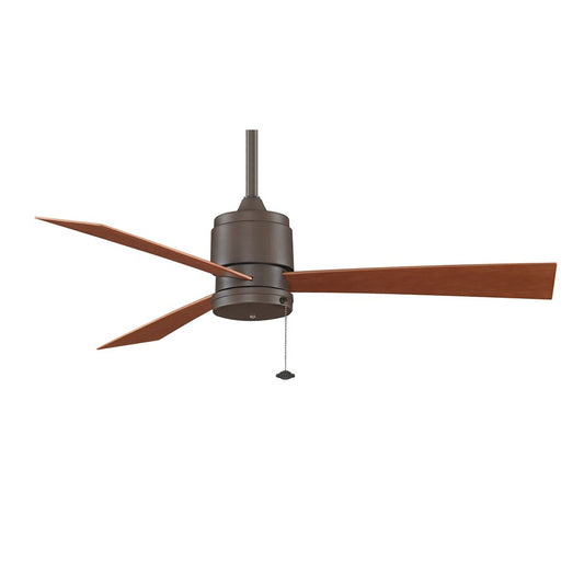 Fanimation Zonix 52in 3-Blade Ceiling Fan | Oil-Rubbed Bronze and Cherry Blades | Covered Patio & Porch | 52 x 52 x 15 in | Model FP4640OB