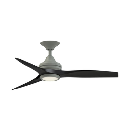 Fanimation Spitfire 48in 3-Blade Ceiling Fan with LED Light Kit | Antique Graphite and Black Buttonwood Blades | Covered | Model FP6721BAGP-48BL-LK