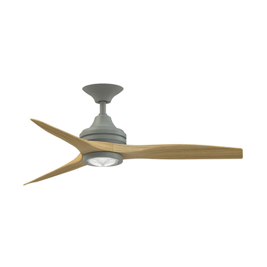 Fanimation Spitfire 48in 3-Blade Ceiling Fan with LED Light | Antique Graphite and Natural Buttonwood | Covered Patio | Model FP6721BAGP-48N-LK