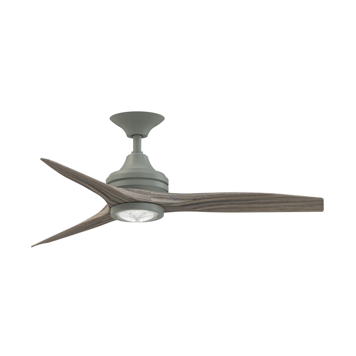 Fanimation Spitfire 48in 3-Blade Ceiling Fan with Light | Industrial Antique Graphite and Weathered Wood | Covered Patio | Model FP6721BAGP-48WE-LK