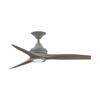 Fanimation Spitfire 48in 3-Blade Ceiling Fan with Light | Industrial Antique Graphite and Weathered Wood | Covered Patio | Model FP6721BAGP-48WE-LK