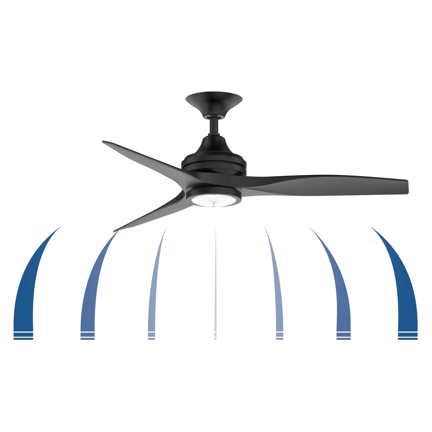 Fanimation Spitfire 48in 3-Blade Ceiling Fan with Light | Industrial Antique Graphite and Weathered Wood | Covered Patio | Model FP6721BAGP-48WE-LK
