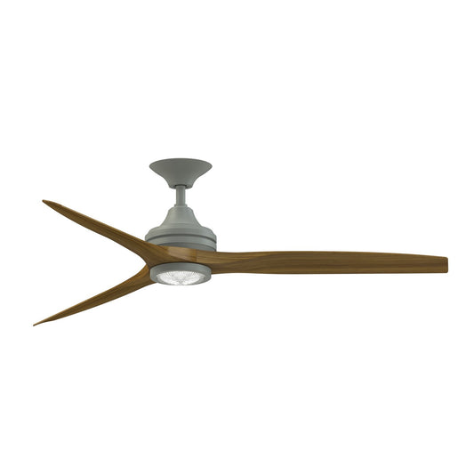 Fanimation Spitfire 60in 3-Blade LED Ceiling Fan | Antique Graphite and Koa Wood | Covered Patio & Sunroom | Model FP6721BAGP-60K-LK