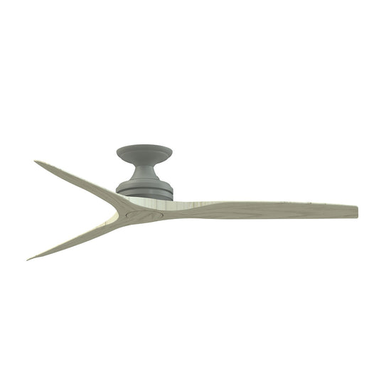 Fanimation Spitfire 60in Flush 3-Blade Ceiling Fan | Antique Graphite and Light Oak Buttonwood | Low Ceiling & Sunroom | Model FP6721BAGP-60LO-F