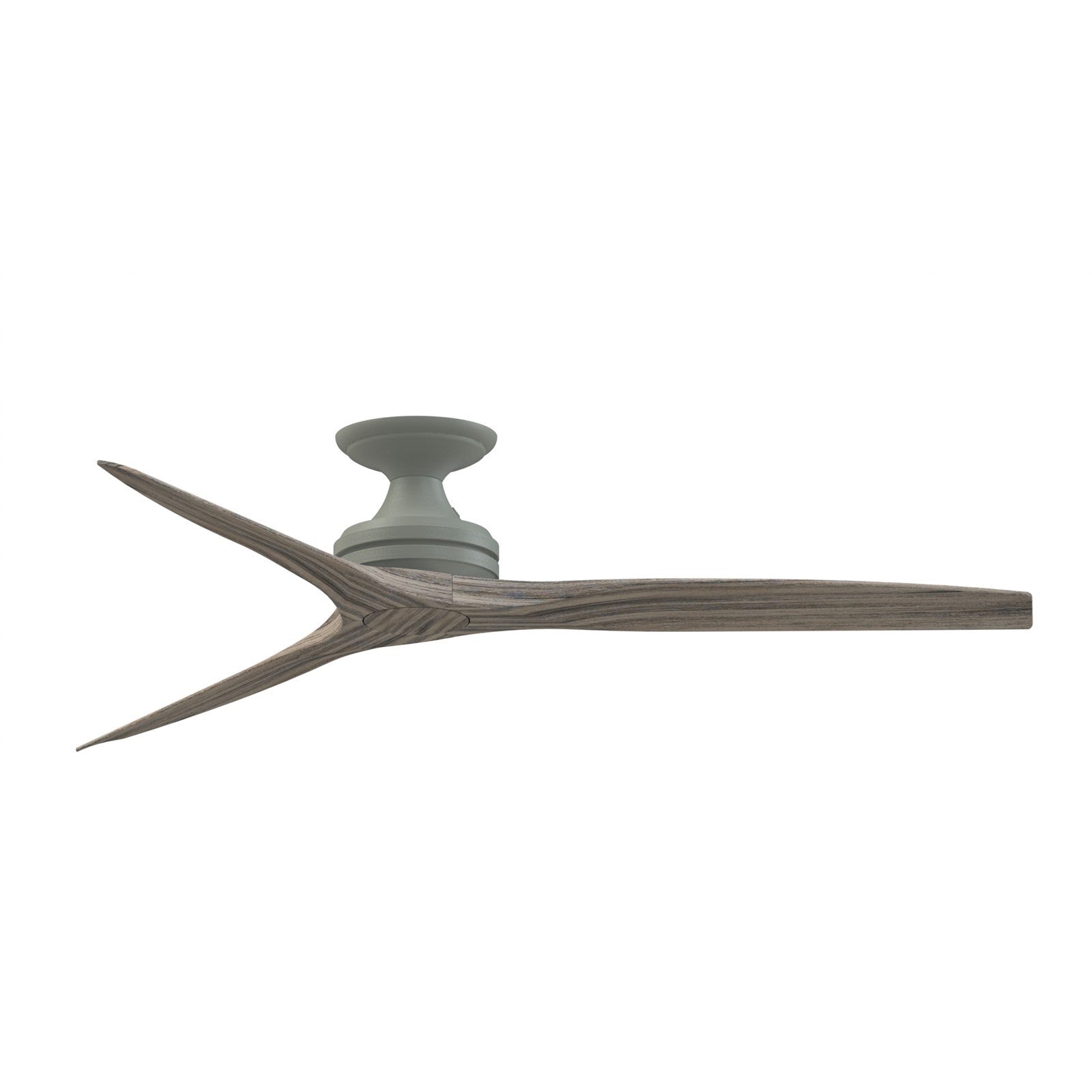 Fanimation Spitfire 60in Flush 3-Blade Ceiling Fan | Industrial Antique Graphite and Weathered Wood | Low Ceilings | Model FP6721BAGP-60WE-F