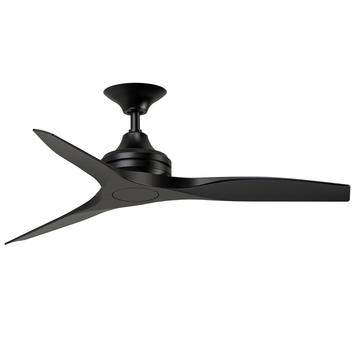 Fanimation Spitfire 48in 3-Blade Ceiling Fan | Black Buttonwood and Black Blades | Covered Patio & Sunroom | 48 x 48 x 12 in | Model FP6721BBL-48BL