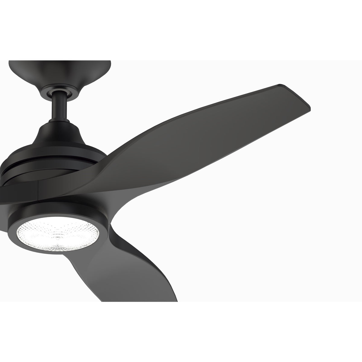Fanimation Spitfire 48in 3-Blade Ceiling Fan | Black Buttonwood and Black Blades | Covered Patio & Sunroom | 48 x 48 x 12 in | Model FP6721BBL-48BL