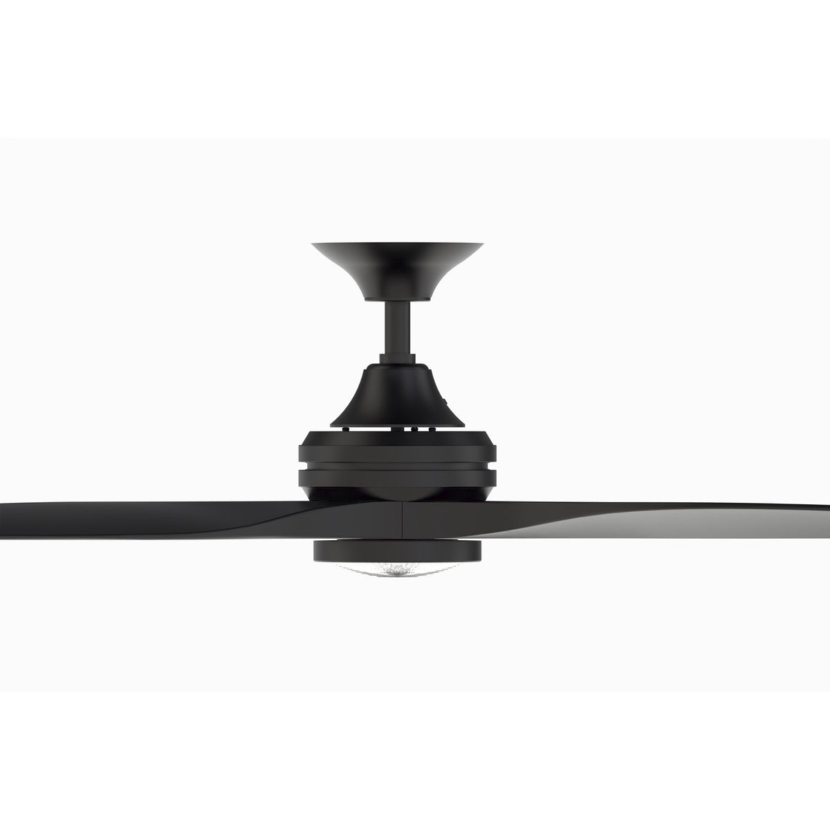 Fanimation Spitfire 48in 3-Blade Ceiling Fan with LED Light Kit | Black Buttonwood and Black Blades | Covered Patio | Model FP6721BBL-48BL-LK