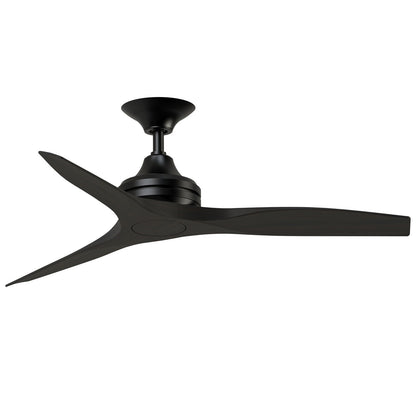 Fanimation Spitfire 48in Ceiling Fan | Industrial Black with Dark Walnut Buttonwood Blades | Covered Patio & Sunroom | Model FP6721BBL-48DWA