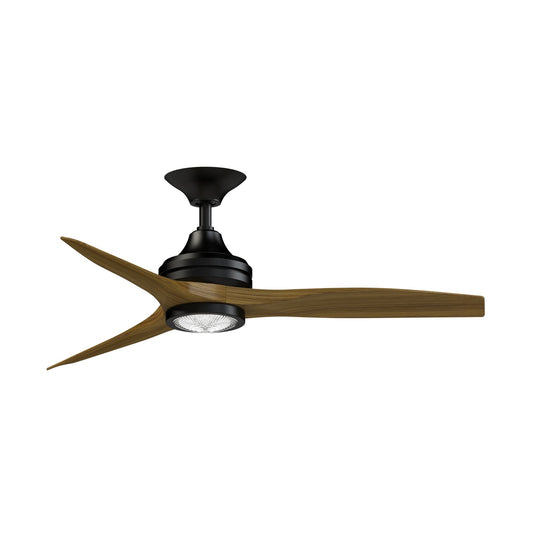 Fanimation Spitfire 48in 3-Light Ceiling Fan | Black and Koa Wood Blades | Covered Patio & Sunroom | 48 x 48 x 13.71 in | Model FP6721BBL-48K-LK