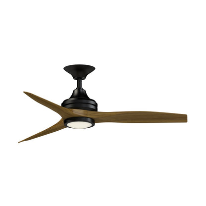 Fanimation Spitfire 48in 3-Light Ceiling Fan | Black and Koa Wood Blades | Covered Patio & Sunroom | 48 x 48 x 13.71 in | Model FP6721BBL-48K-LK