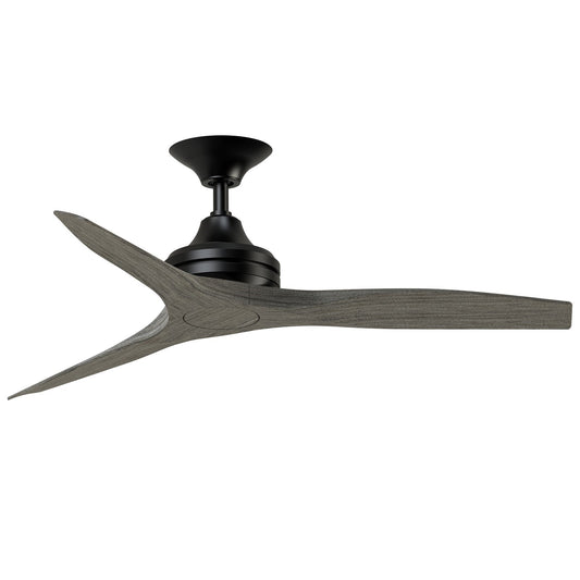 Fanimation Spitfire 48in Ceiling Fan | Black and Weathered Wood Buttonwood Blades | Covered Patio, Porch & Sunroom | Model FP6721BBL-48WE