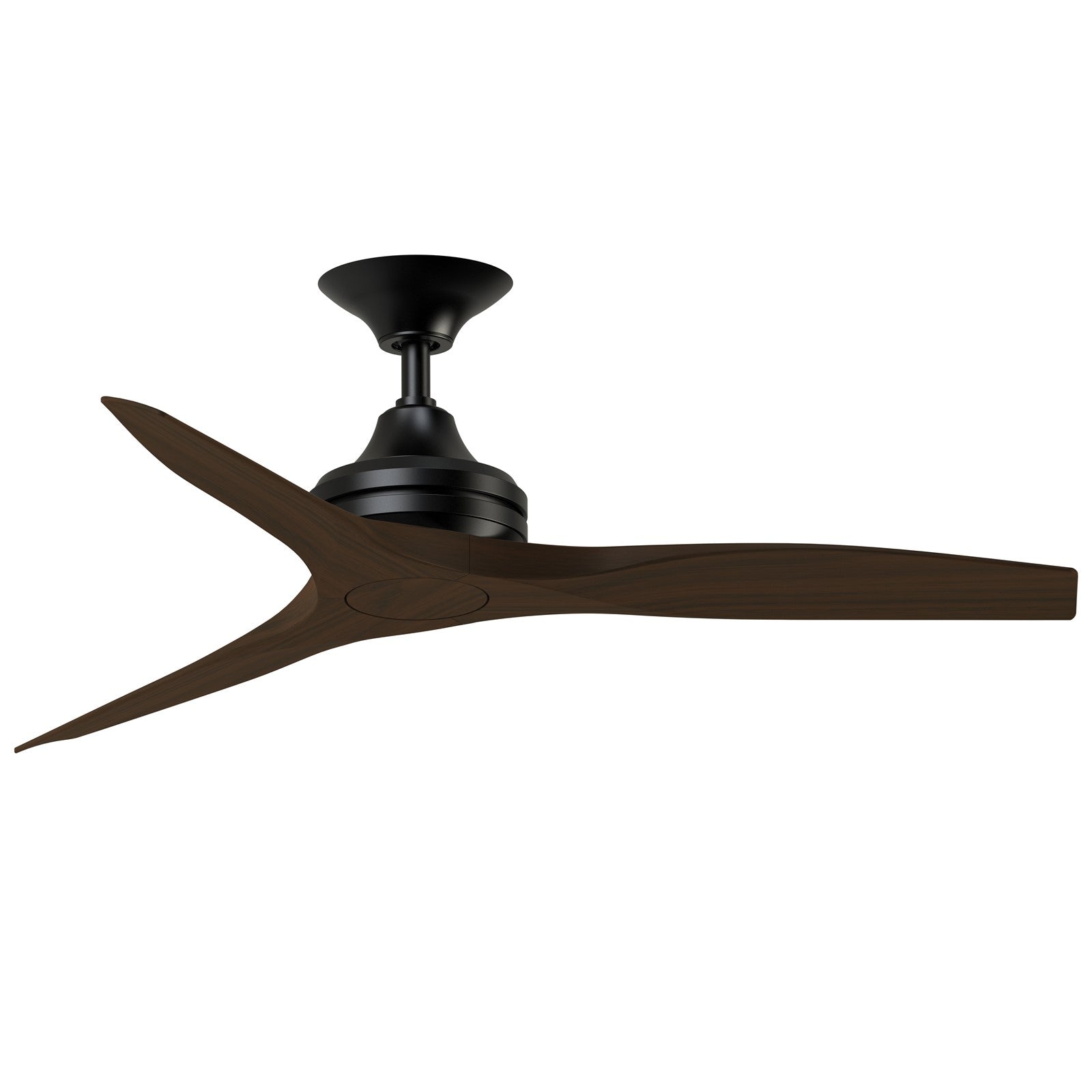 Fanimation Spitfire 48in 3-Blade Ceiling Fan | Black and Whiskey Wood | Covered Patio & Sunroom | 48 x 48 x 12 in | Model FP6721BBL-48WK