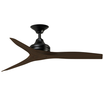 Fanimation Spitfire 48in 3-Blade Ceiling Fan | Black and Whiskey Wood | Covered Patio & Sunroom | 48 x 48 x 12 in | Model FP6721BBL-48WK