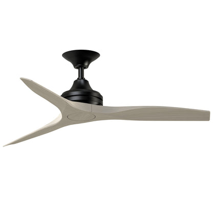 Fanimation Spitfire 48in 3-Blade Ceiling Fan | Black and White Washed Buttonwood | Covered Patio & Sunroom | 48 x 48 x 12 in | Model FP6721BBL-48WW