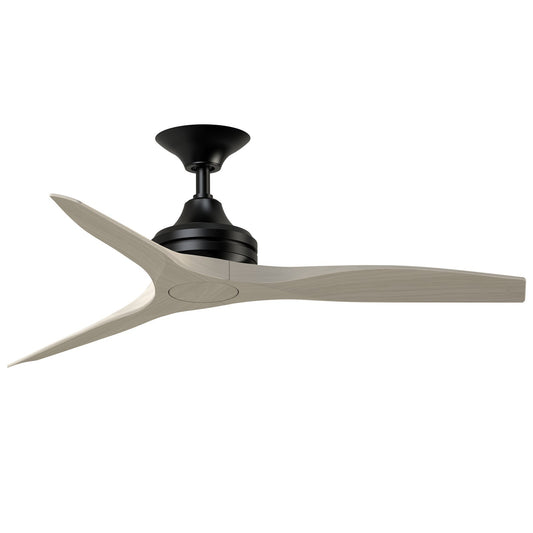 Fanimation Spitfire 48in 3-Blade Ceiling Fan | Black and White Washed Buttonwood | Covered Patio & Sunroom | 48 x 48 x 12 in | Model FP6721BBL-48WW