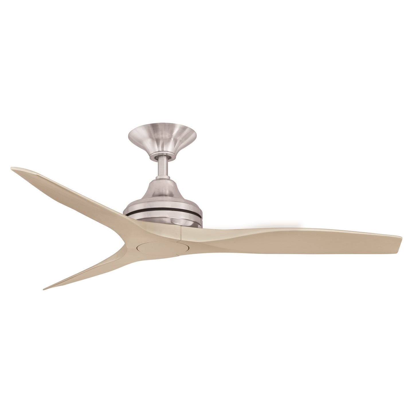 Fanimation Spitfire 48in 3-Blade Ceiling Fan | Brushed Nickel and Buttonwood Blades | Covered Patio, Porch & Sunroom | Model FP6721BBN-48BN