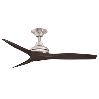 Fanimation Spitfire 48in 3-Blade Ceiling Fan | Brushed Nickel and Dark Walnut Buttonwood | Covered Patio & Porch | Model FP6721BBN-48DWA