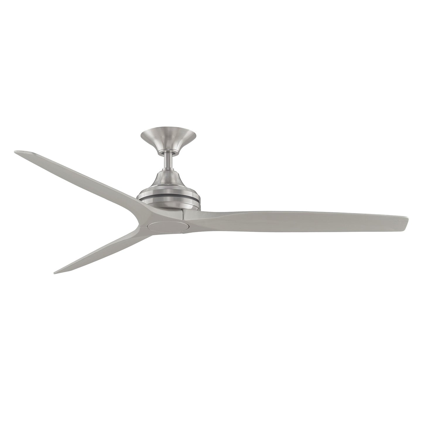 Fanimation Spitfire 60in 3-Blade Ceiling Fan | Brushed Nickel and Buttonwood | Covered Patio, Porch & Sunroom | 60 x 60 x 12 in | Model FP6721BBN-60BN