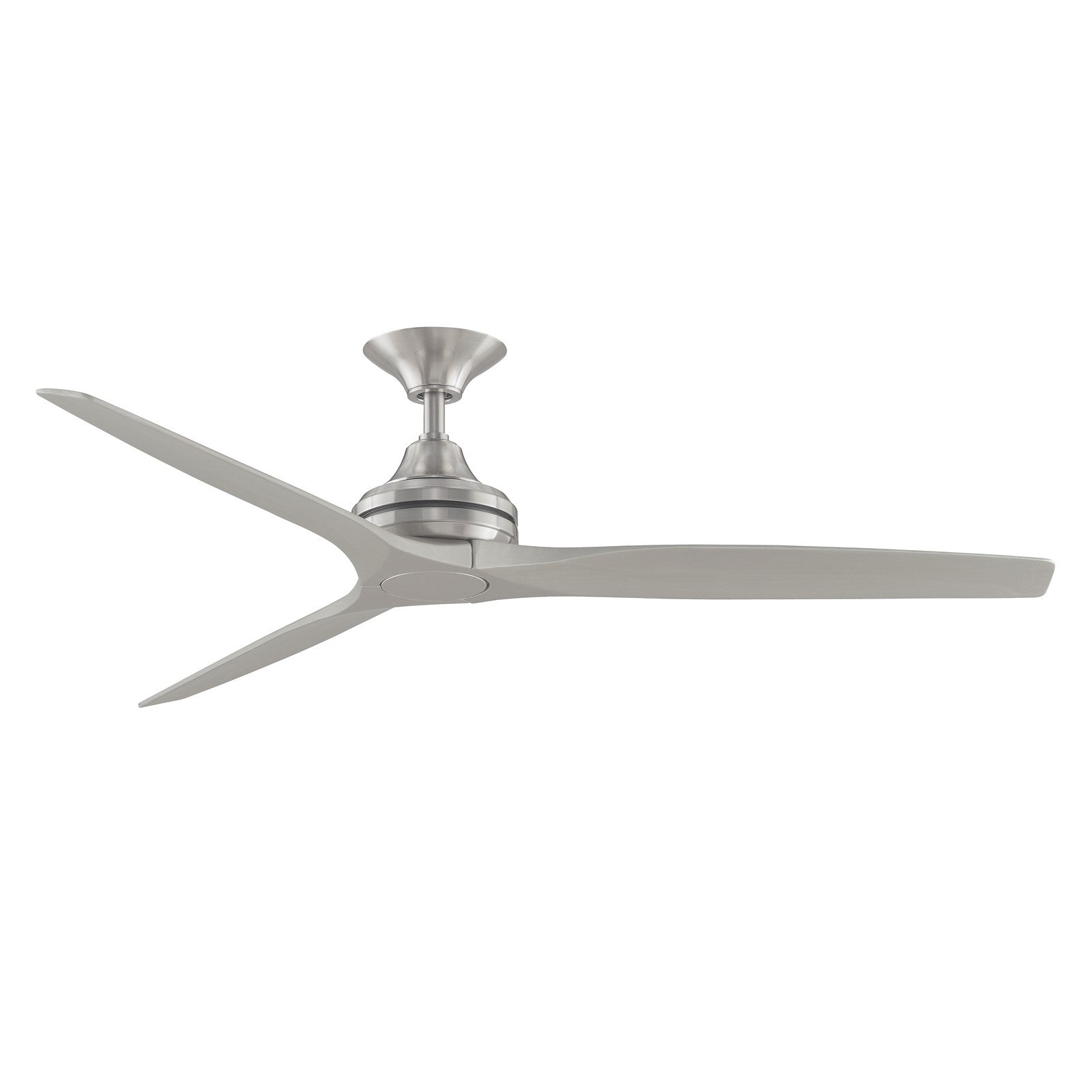 Fanimation Spitfire 60in 3-Blade Ceiling Fan | Brushed Nickel and Buttonwood | Covered Patio, Porch & Sunroom | 60 x 60 x 12 in | Model FP6721BBN-60BN