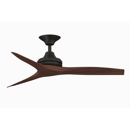 Fanimation Spitfire 48in Ceiling Fan | Dark Bronze and Whiskey Wood Buttonwood | Covered Patios & Porches | 48 x 48 x 12 in | Model FP6721BDZ-48WK