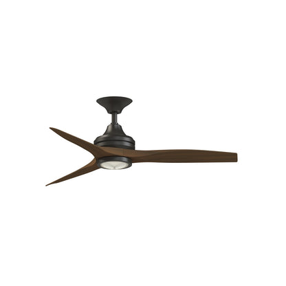 Fanimation Spitfire 48in 1-Light LED Ceiling Fan | Dark Bronze and Whiskey Wood Buttonwood | Covered Patios & Porches | Model FP6721BDZ-48WK-LK