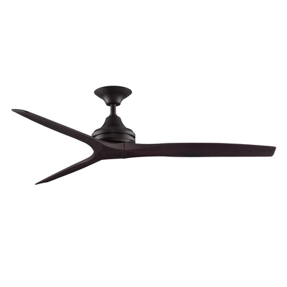 Fanimation Spitfire 60in 3-Blade Ceiling Fan | Damp Rated Dark Bronze and Dark Walnut Buttonwood | Covered Patio & Sunroom | Model FP6721BDZ-60DWA