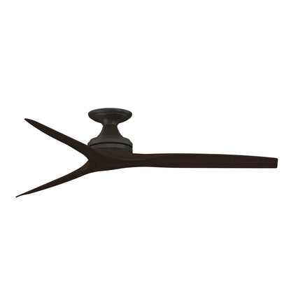 Fanimation Spitfire 60in 3-Blade Flush Ceiling Fan | Damp Rated Dark Bronze and Dark Walnut Buttonwood | Covered Patio | Model FP6721BDZ-60DWA-F