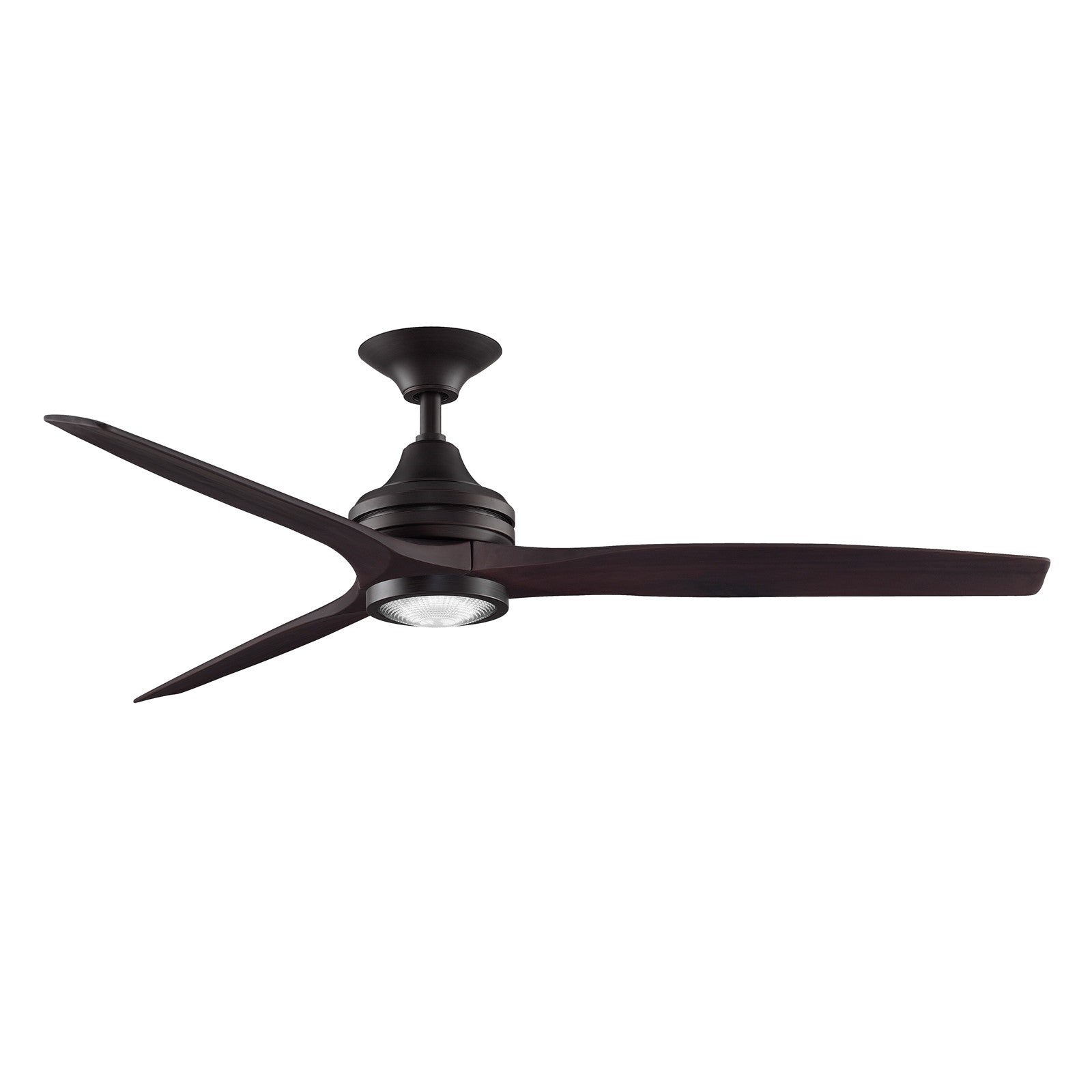Fanimation Spitfire 60in 1-Light Ceiling Fan | Dark Bronze and Dark Walnut | Covered Patio & Sunroom | 60 x 60 x 13.71 in | Model FP6721BDZ-60DWA-LK