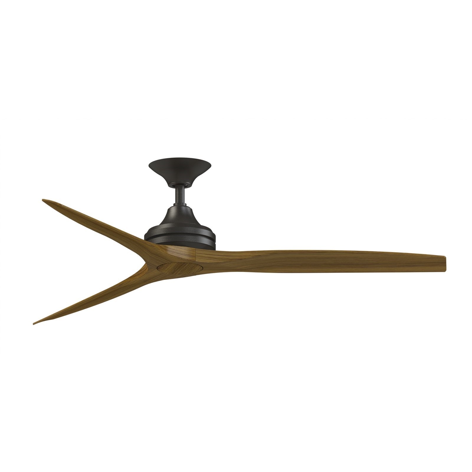 Fanimation Spitfire 60in Ceiling Fan | Dark Bronze and Koa | Covered Patio & Sunroom | 60 x 60 x 12 in | Model FP6721BDZ-60K