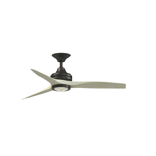 Fanimation Spitfire 60in 3-Light Ceiling Fan | Dark Bronze and Light Oak Buttonwood Blades | Covered Patio & Sunroom | Model FP6721BDZ-60LO-LK