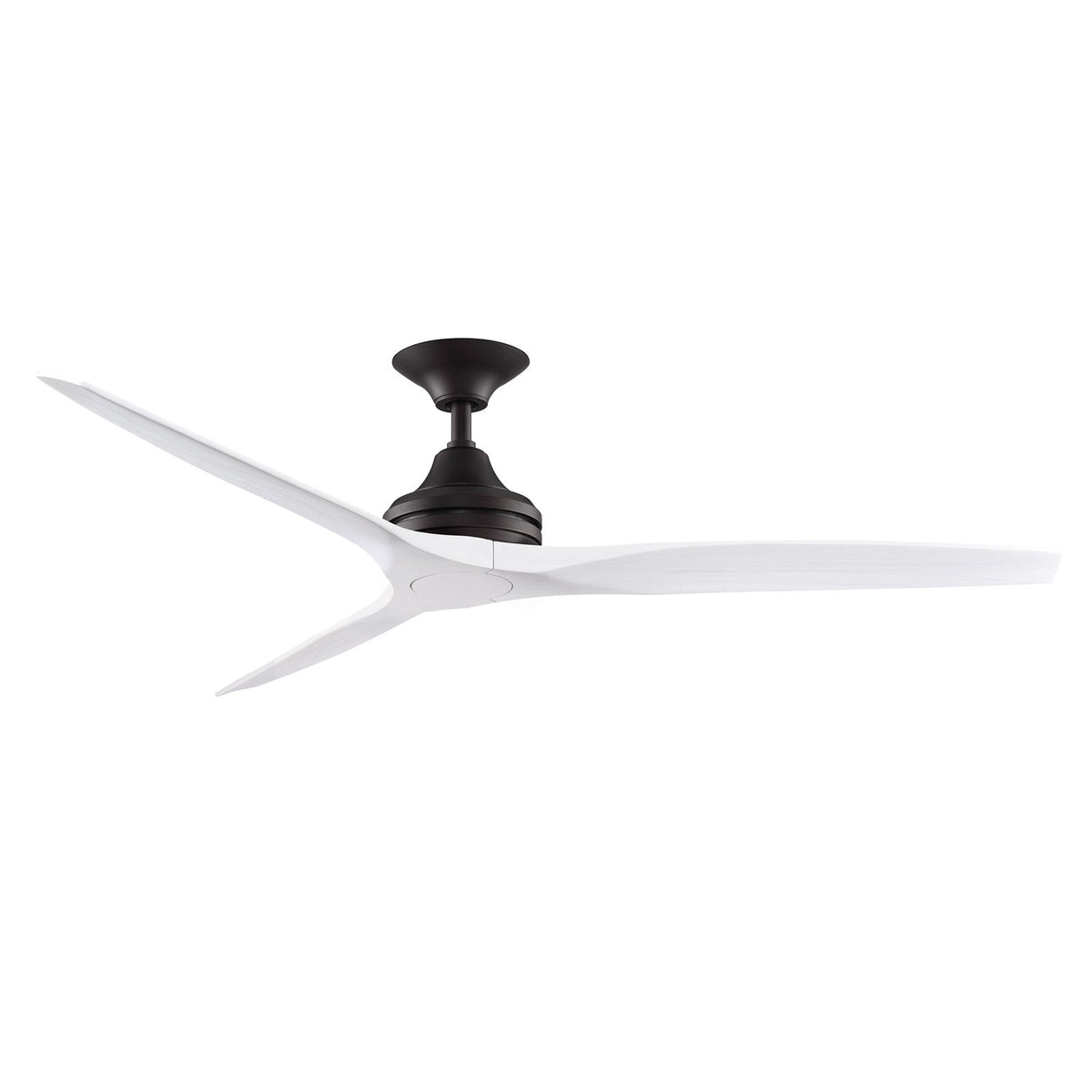 Fanimation Spitfire 60in 3-Blade Ceiling Fan | Dark Bronze and White Washed Buttonwood | Covered Patio & Sunroom | Model FP6721BDZ-60WW