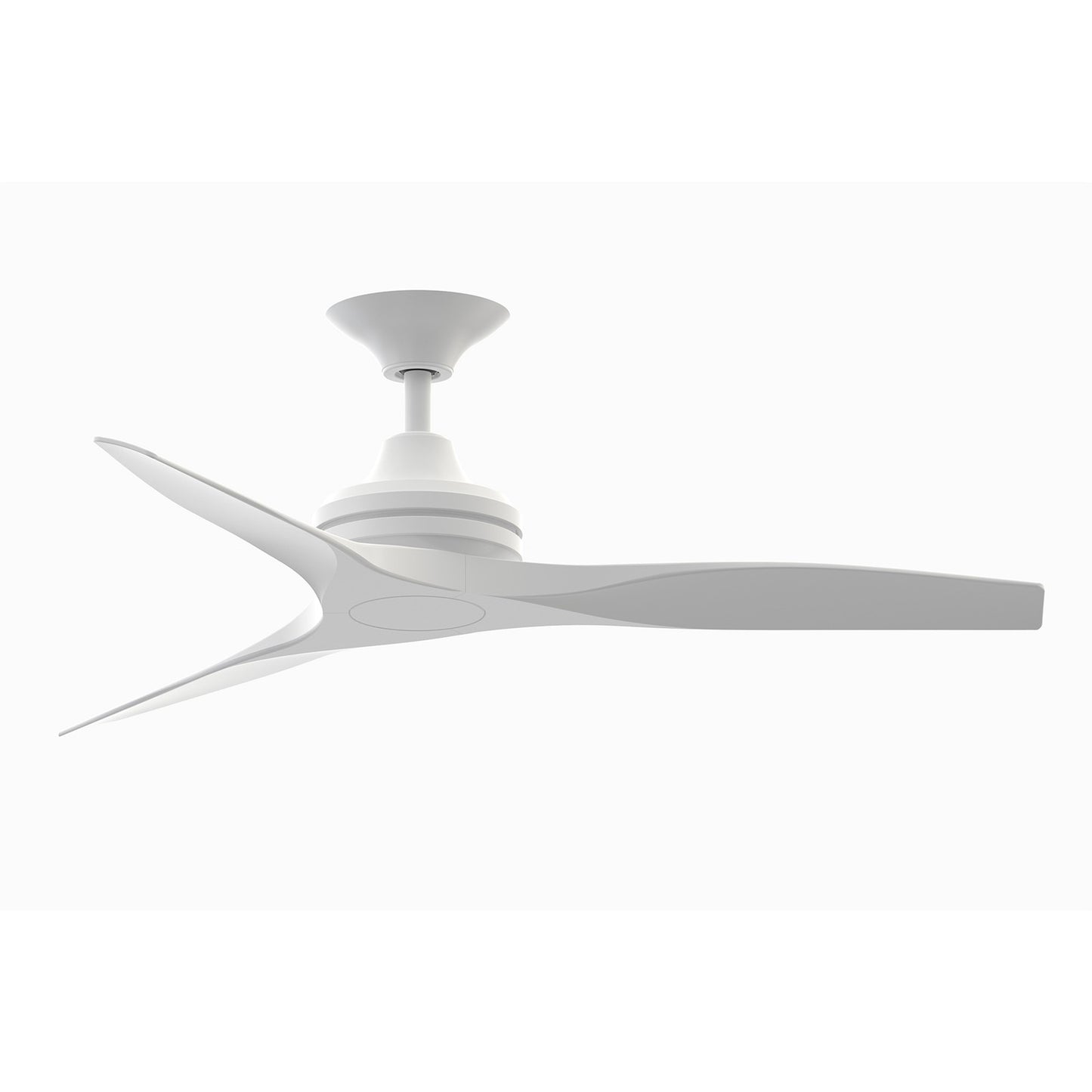 Fanimation Spitfire 48in 3-Blade Ceiling Fan | Matte White and Matte White Buttonwood | Covered Patio & Sunroom | Model FP6721BMW-48MW