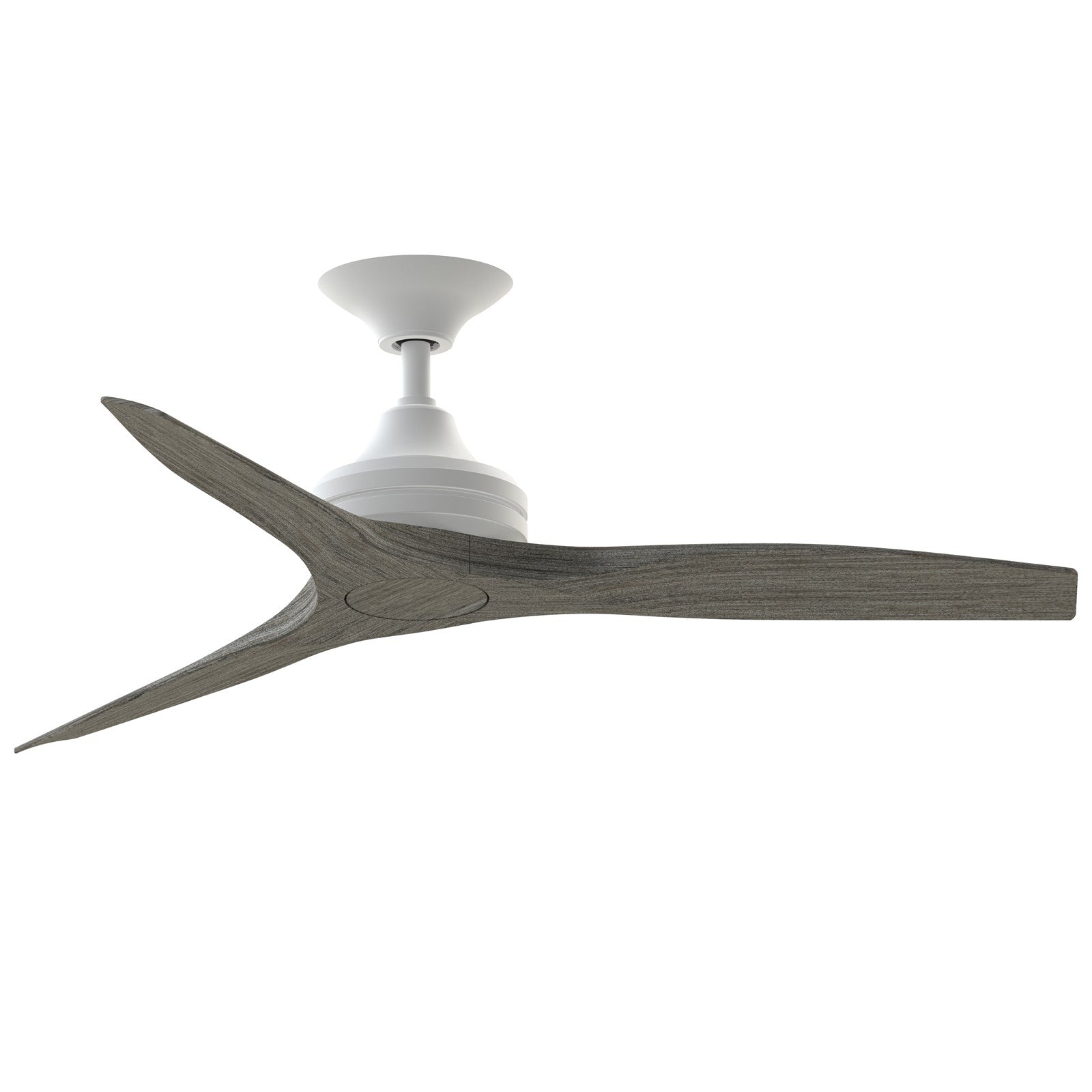 Fanimation Spitfire 48in Ceiling Fan | Matte White and Weathered Wood Buttonwood | Covered Porch & Patio | 48 x 48 x 12 in | Model FP6721BMW-48WE